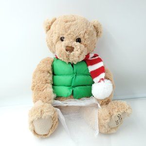 Picture Of Godiva Christmas Bear For 2022 Godiva | Toys | Godiva Chocolate Holiday Teddy Bear Grn Down Vest | Poshmark